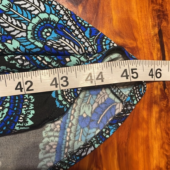 2X London Times Woman black blue paisley graphic print sleeveless midi dress - Picture 11 of 11